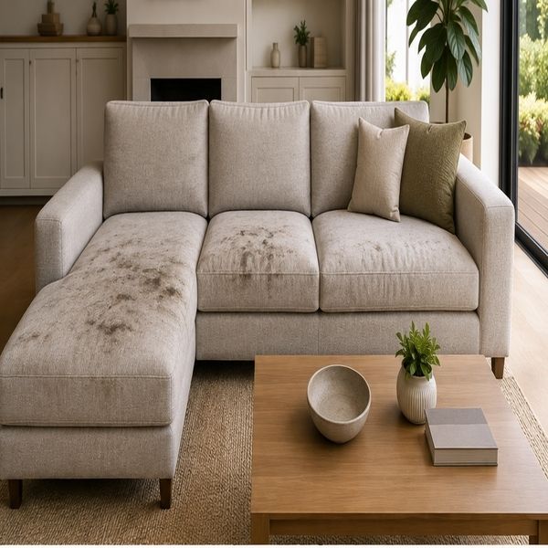 Sofa before upholstery cleaning in Maidstone